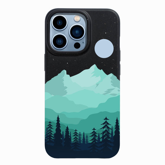 Moon & Mountains - iPhone 14 Pro Eco-Friendly Case