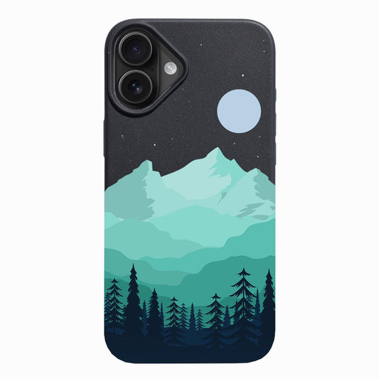 Moon & Mountains - iPhone 16 Plus Eco-Friendly Case