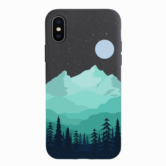 Moon & Mountains - iPhone Xs Eco-Friendly Case