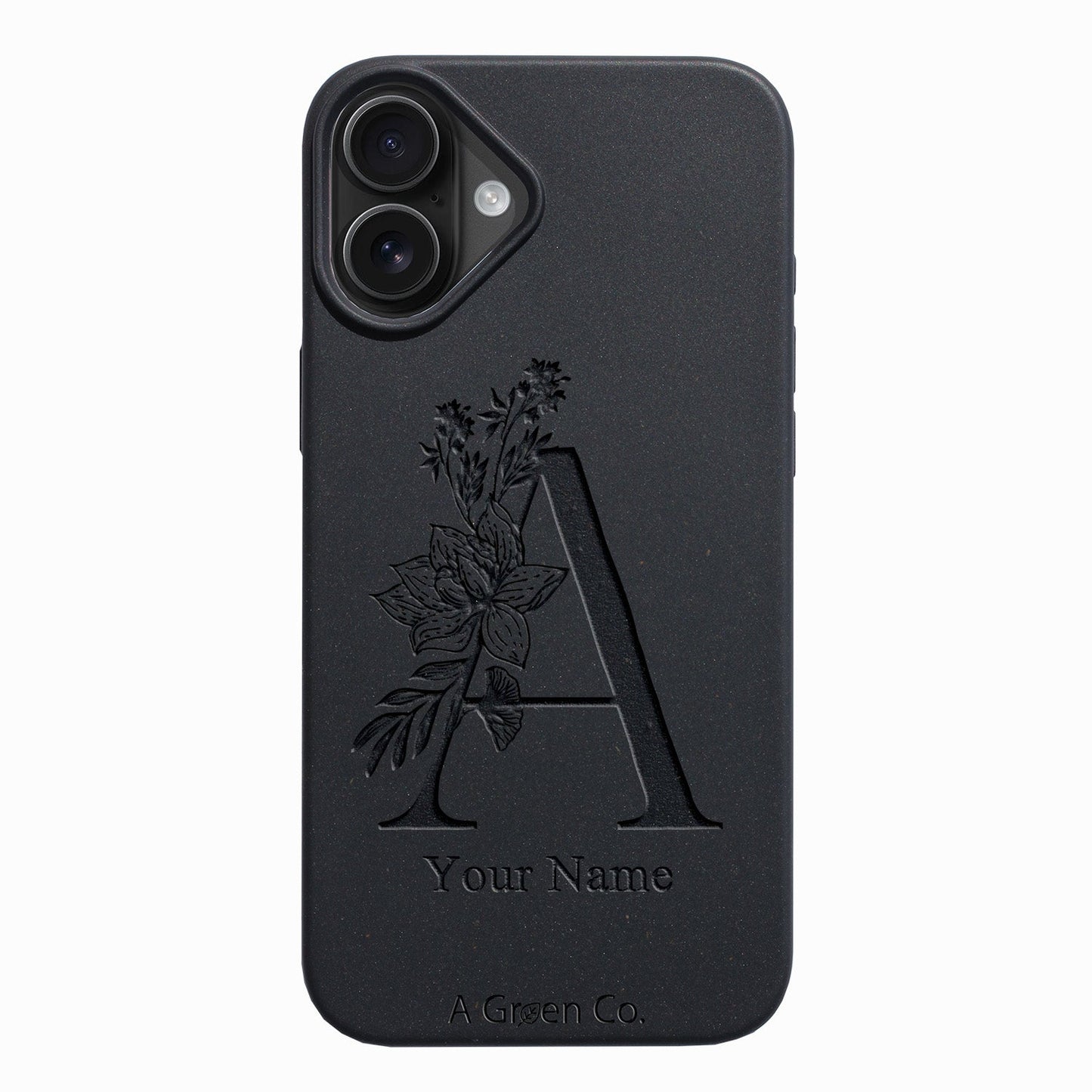 Flower Initials - iPhone 16 Plus Eco-Friendly Case