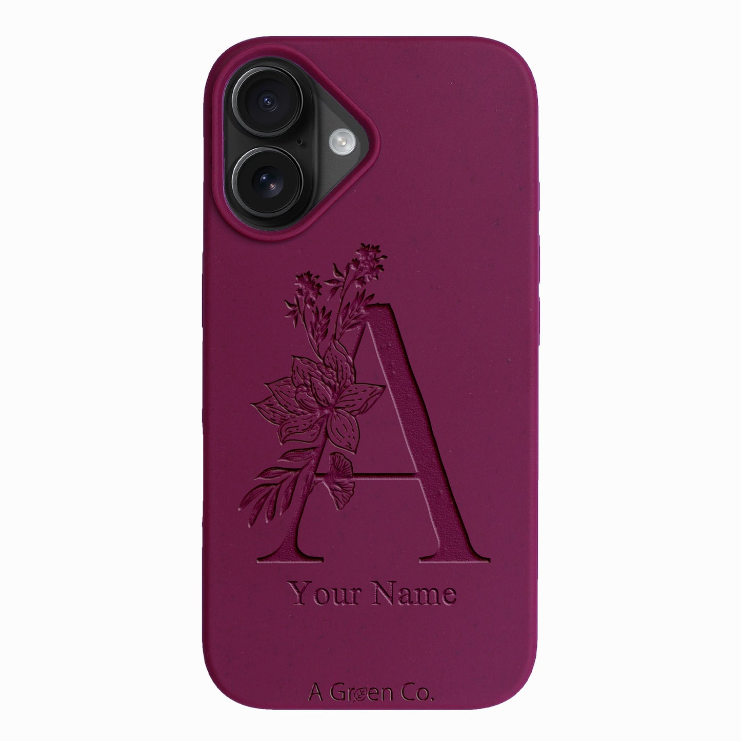 Flower Initials - iPhone 16 Eco-Friendly Case