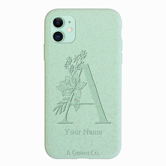 Flower Initials - iPhone 11 Eco-Friendly Case