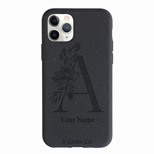 Flower Initials - iPhone 11 Pro Max Eco-Friendly Case