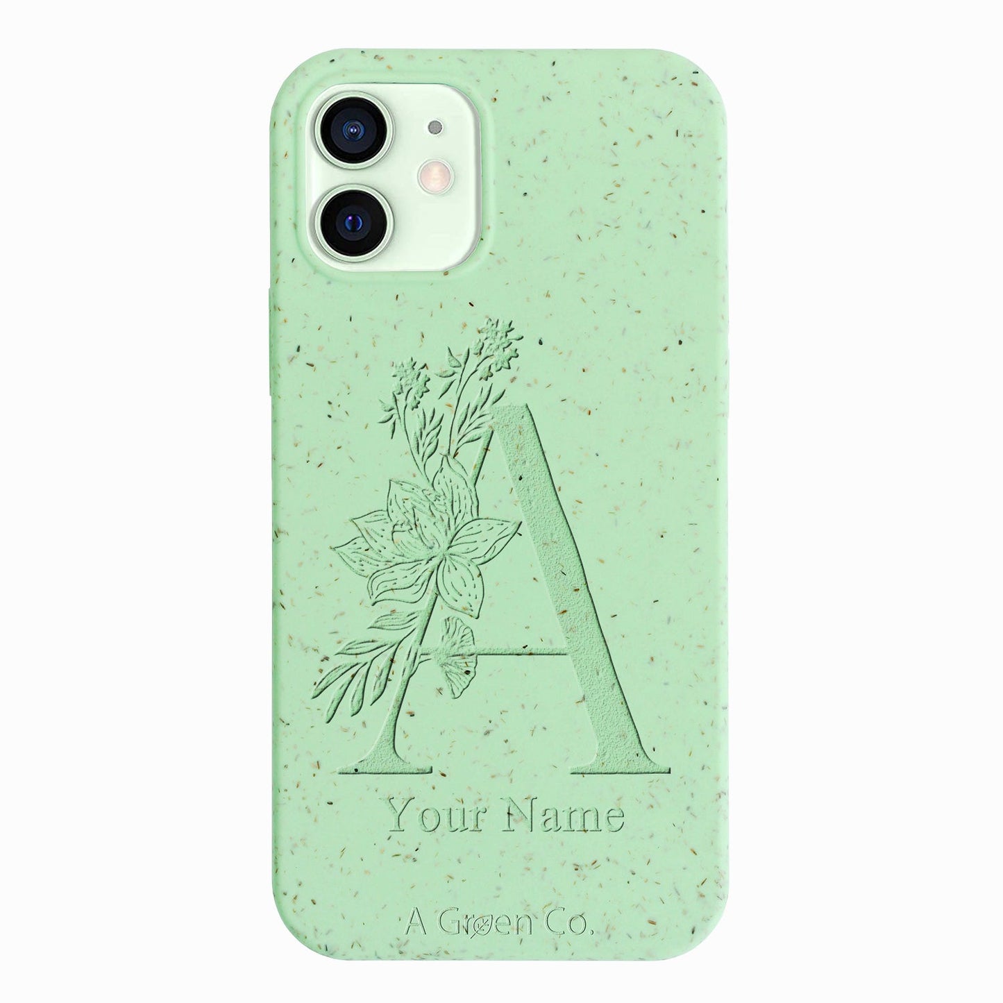 Flower Initials - iPhone 12 Mini Eco-Friendly Case