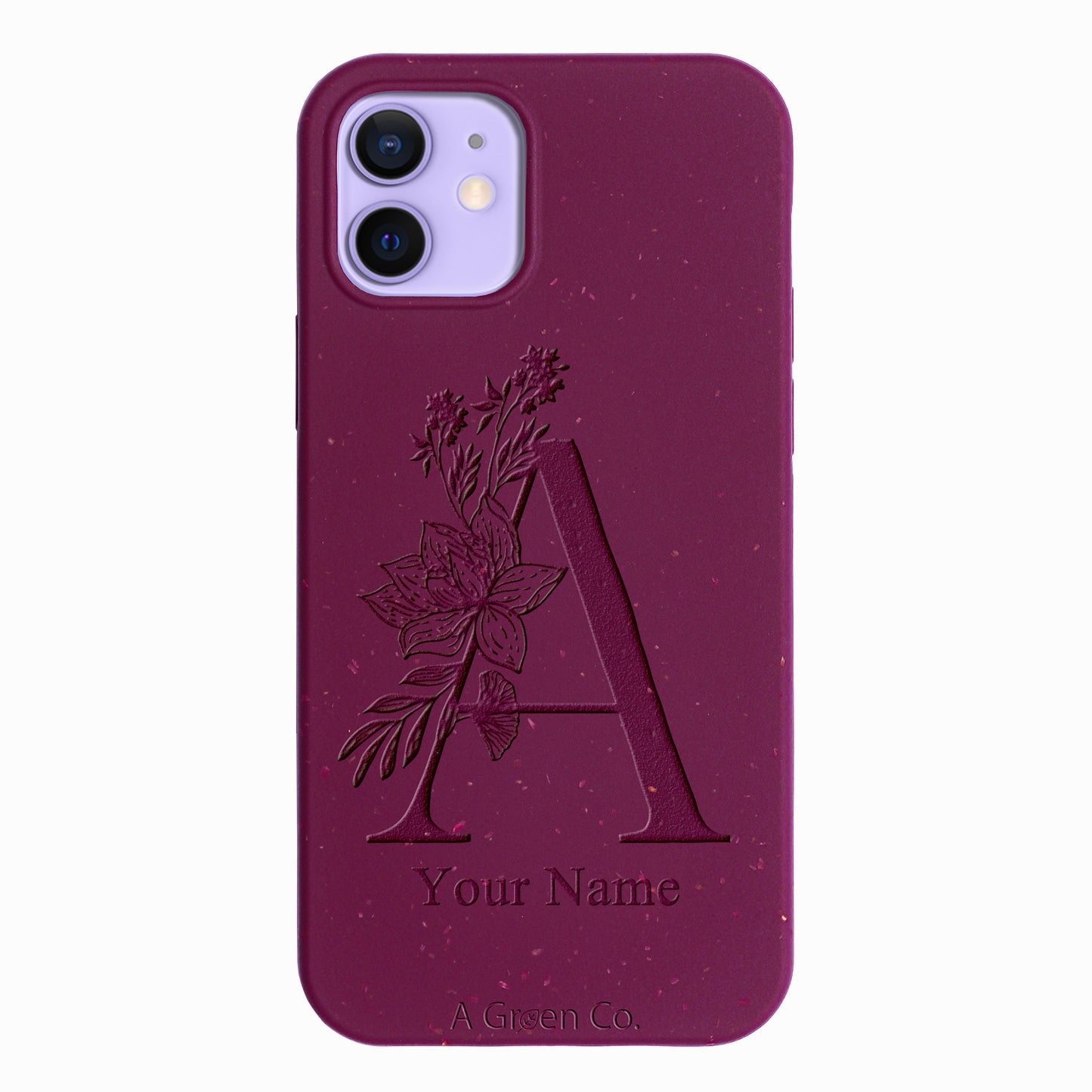 Flower Initials - iPhone 12 / 12 Pro Eco-Friendly Case