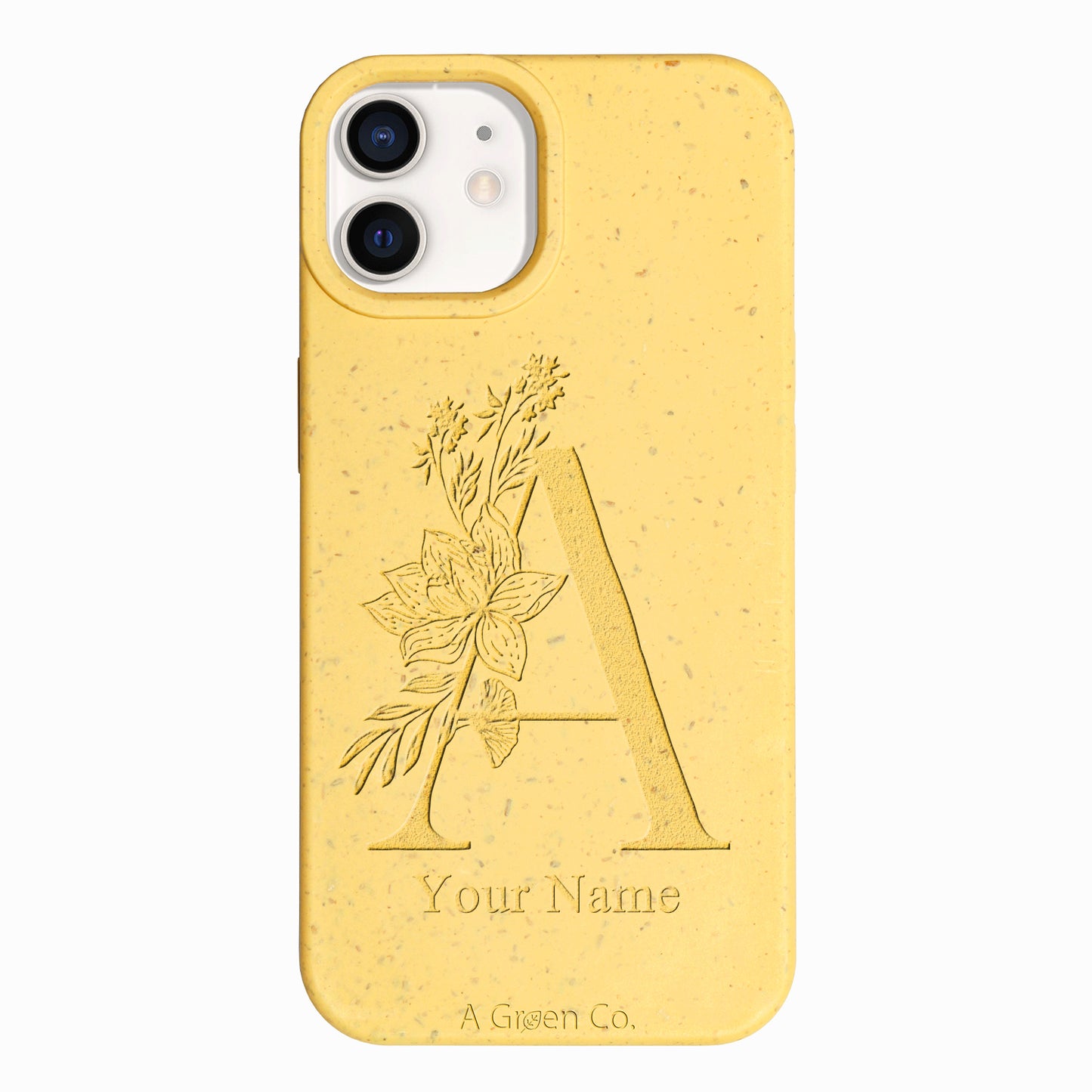 Flower Initials - iPhone 12 / 12 Pro Eco-Friendly Case