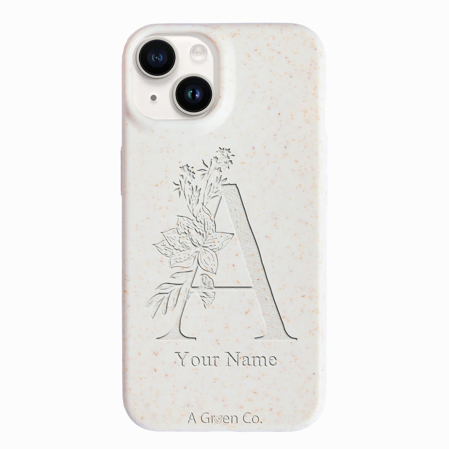 Flower Initials - iPhone 14 Plus Eco-Friendly Case