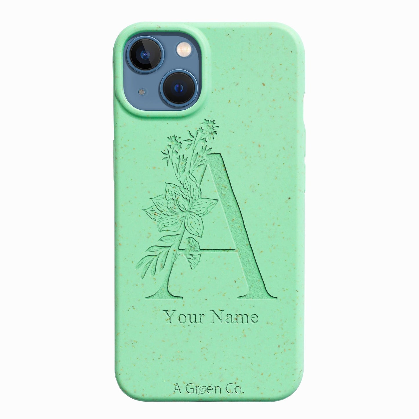 Flower Initials - iPhone 14 Plus Eco-Friendly Case