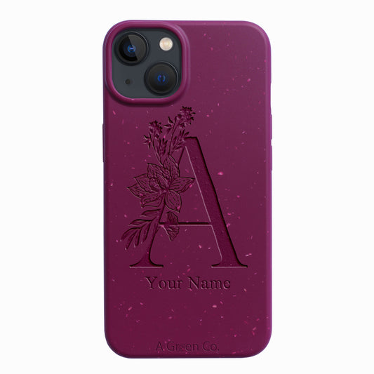 Flower Initials - iPhone 15 Eco-Friendly Case