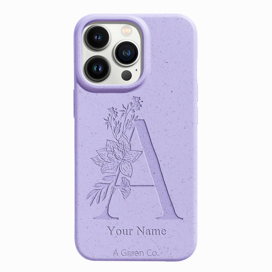 Flower Initials - iPhone 14 Pro Eco-Friendly Case