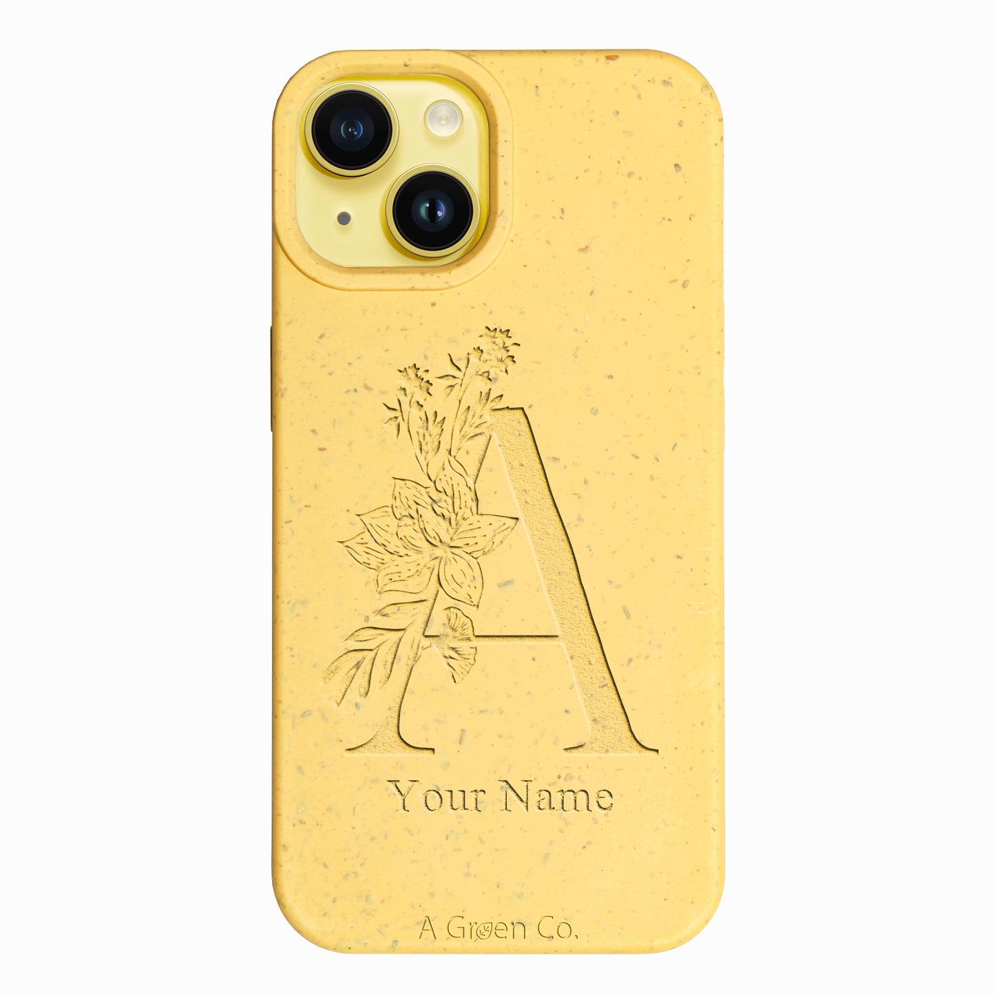 Flower Initials - iPhone 15 Eco-Friendly Case