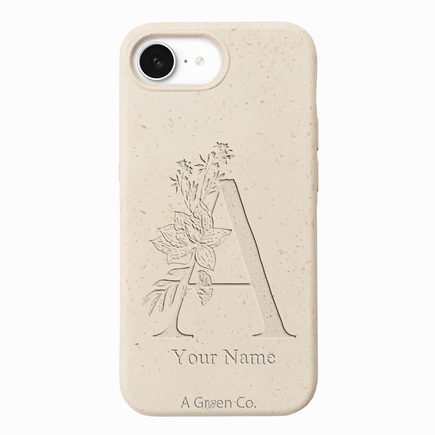 Flower Initials - iPhone 16e Eco-Friendly Case