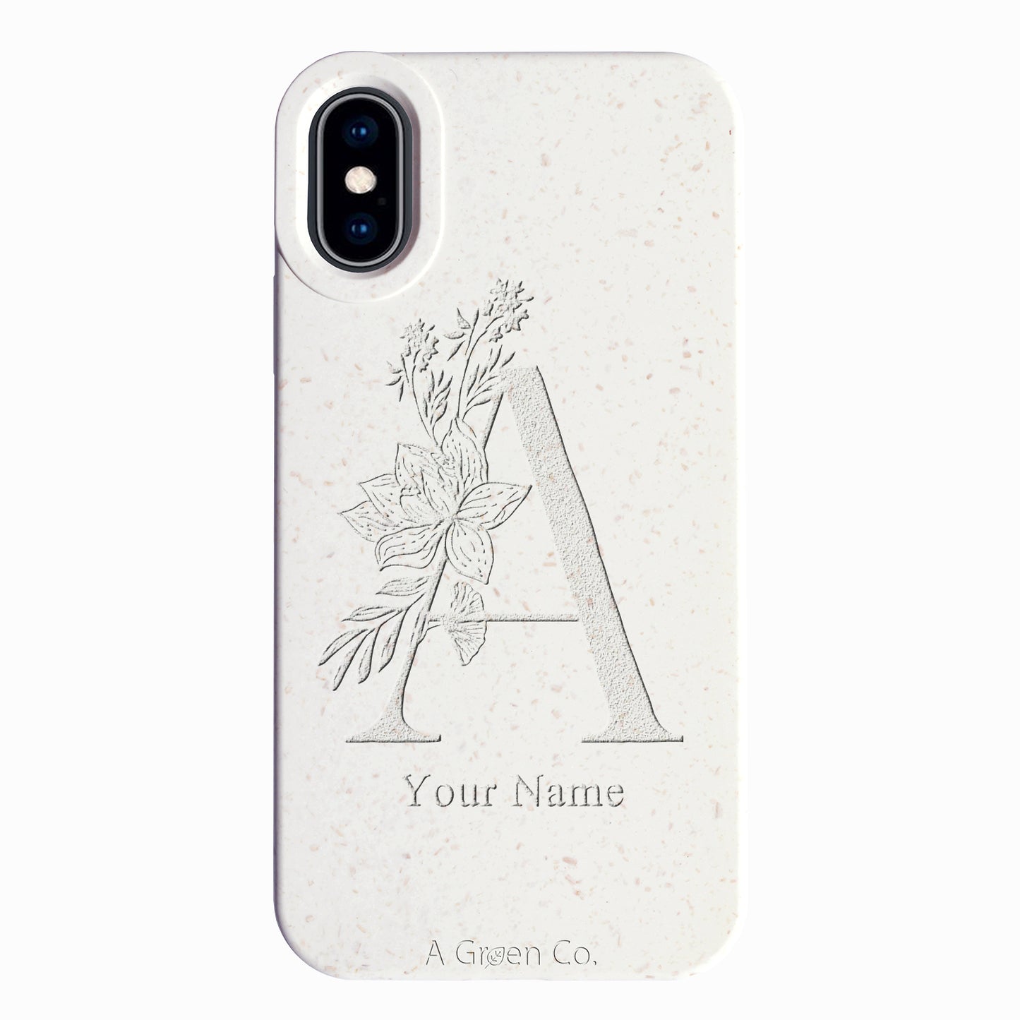 Flower Initials - iPhone Xs Eco-Friendly Case