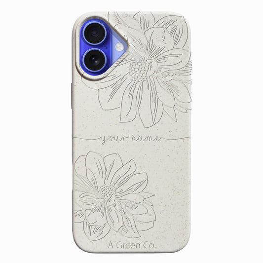 Floral Handwritten - iPhone 16 Eco-Friendly Case
