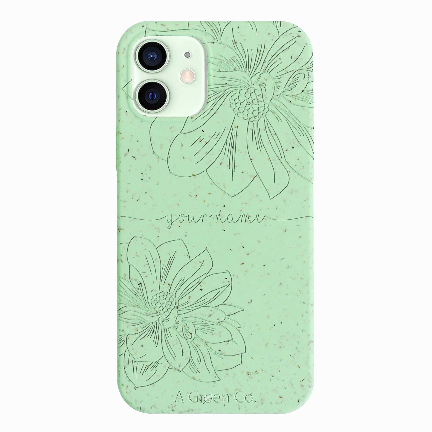 Floral Handwritten - iPhone 12 Mini Eco-Friendly Case