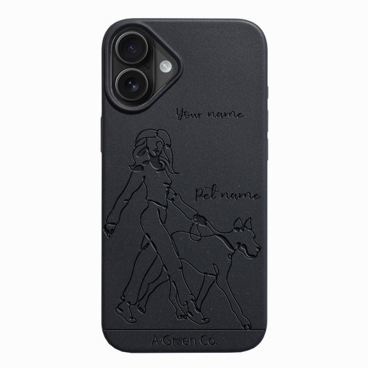 Wagging Tails (Girl) - iPhone 16 Eco-Friendly Case