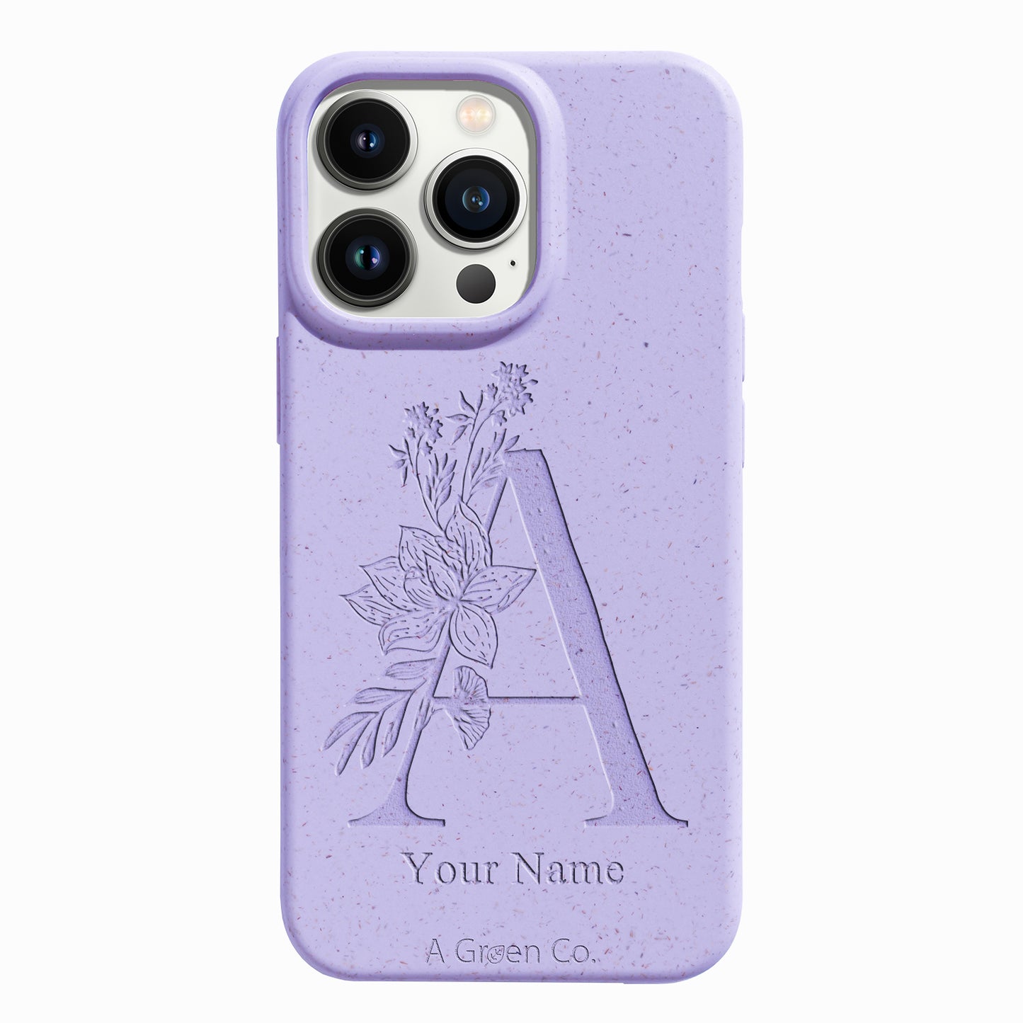 Flower Initials - iPhone 15 Pro Eco-Friendly Case