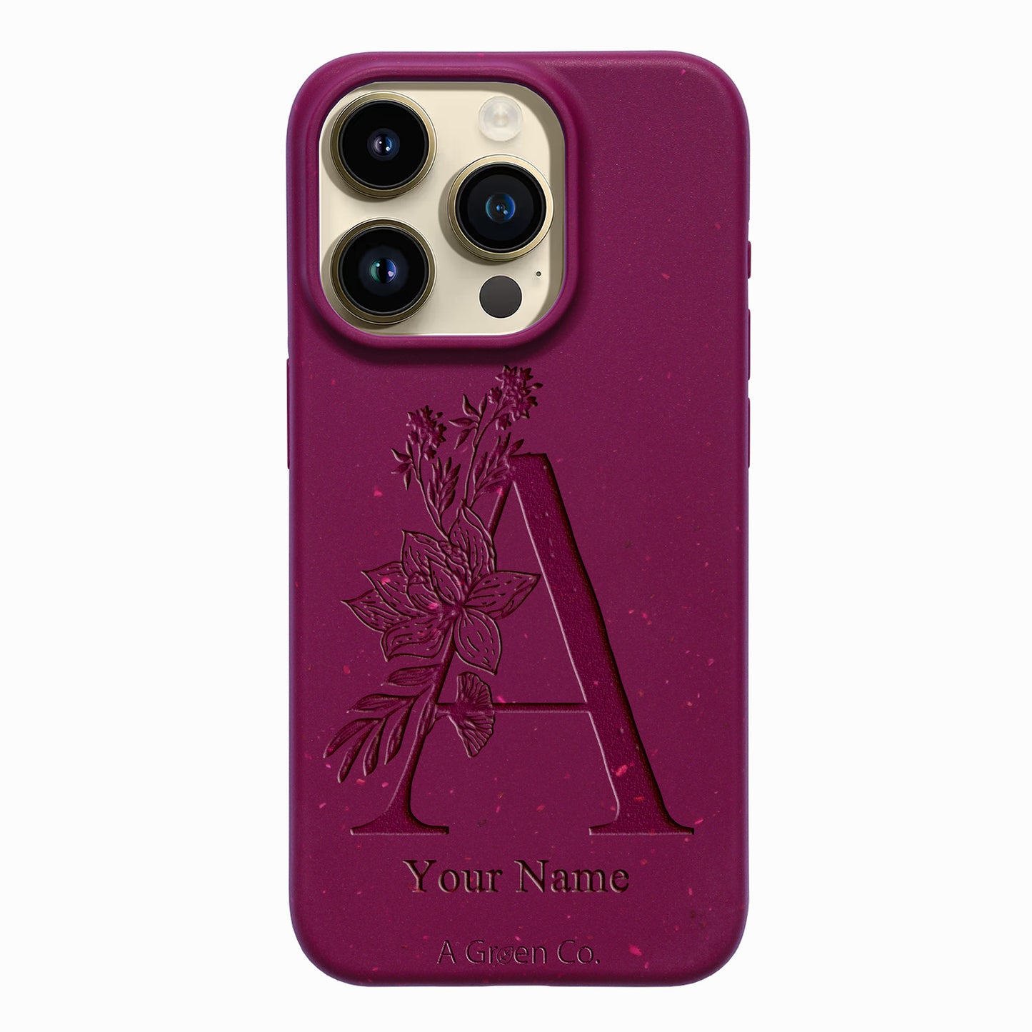 Flower Initials - iPhone 15 Pro Eco-Friendly Case