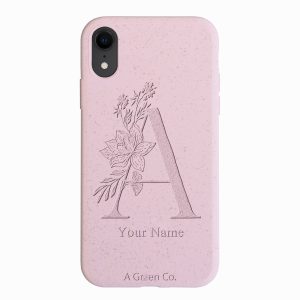 Flower Initials – iPhone XR Wheat Straw Case