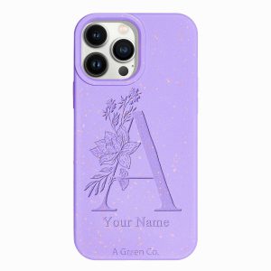Flower Initials – iPhone 13 Pro Max Eco-Friendly Case