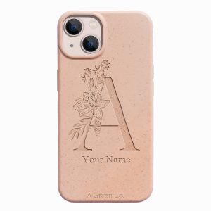 Flower Initials – iPhone 13 Mini Eco-Friendly Case