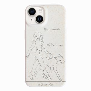 Wagging Tails (Girl) – iPhone 13 Mini Eco-Friendly Case