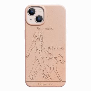 Wagging Tails (Girl) – iPhone 13 Mini Eco-Friendly Case