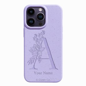 Flower Initials – iPhone 14 Pro Eco-Friendly Case